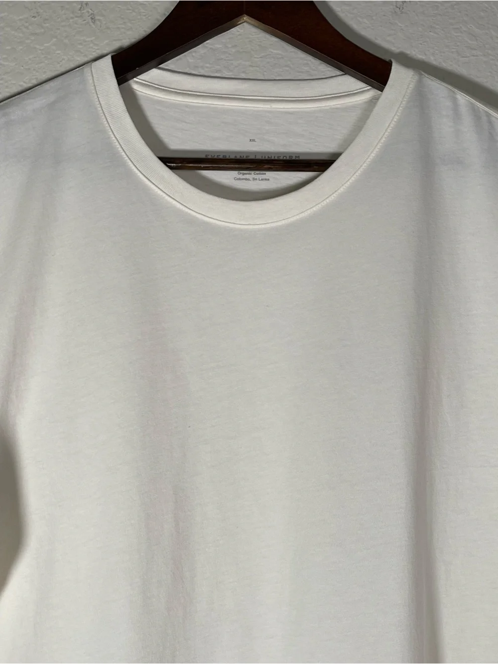 Everlane Men’s The Uniform Organic Crew Size XXL Slim Fit in Ivory - Picture 6 of 15